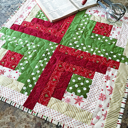 Sew Merry Log Cabin Table Topper