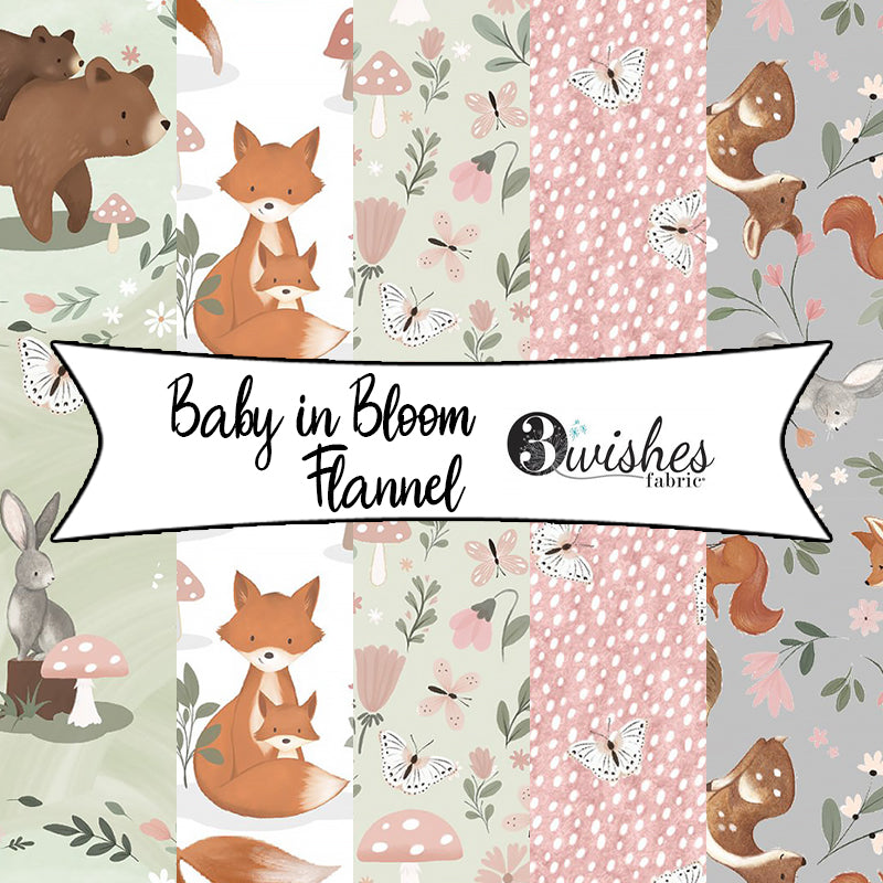 Baby in Bloom Flannel by Jo Taylor for 3 Wishes Fabric