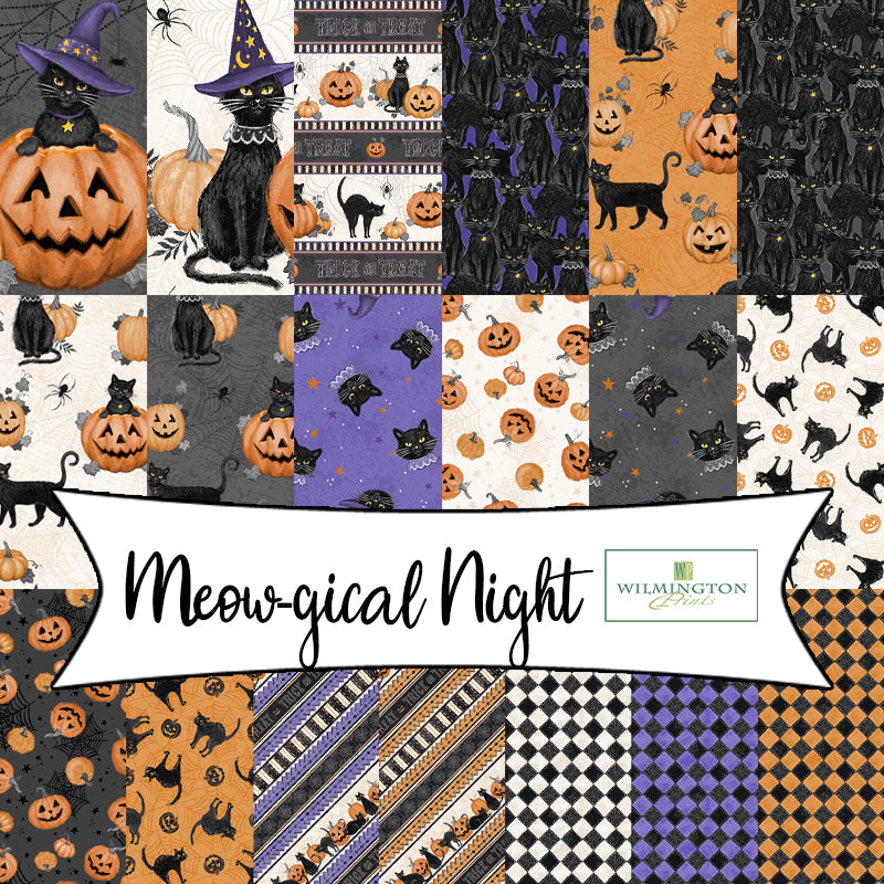 Meow-gical Night by Michael Davis for Wilmington Prints
