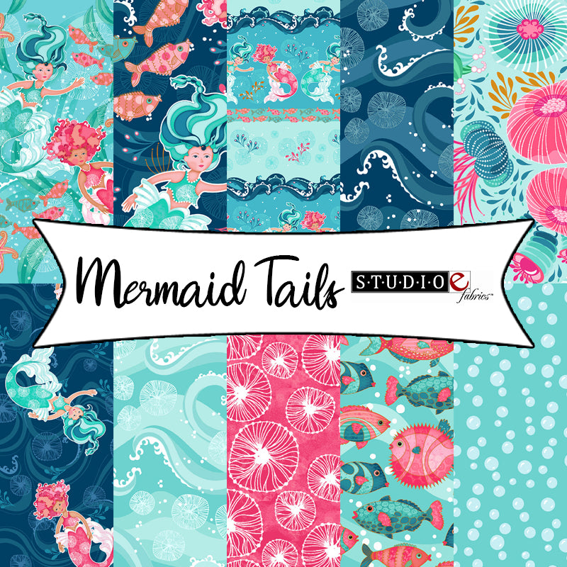 Mermaid Tails by Nancy Archer for Studio E Fabrics