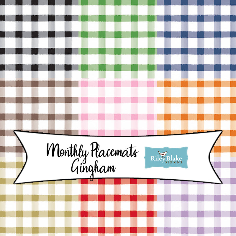 Monthly Placemats Gingham by Hester & Cook for Riley Blake Designs