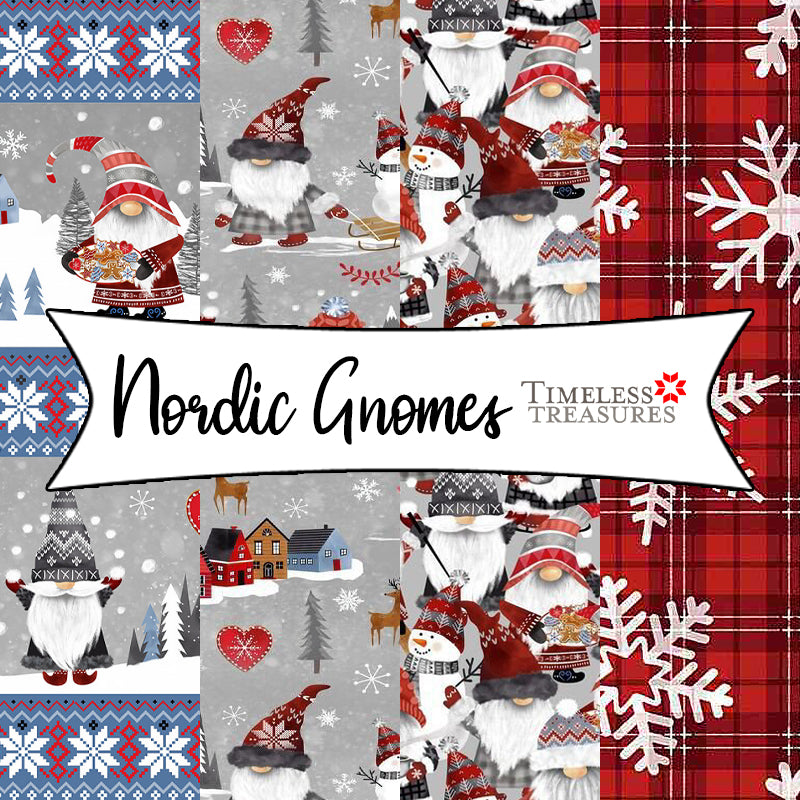 Nordic Gnomes by Gail Cadden for Timeless Treasures Fabrics