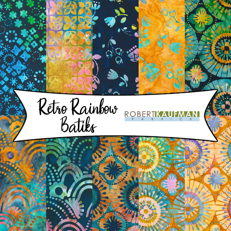 Retro Rainbow Batiks from Robert Kaufman Fabrics