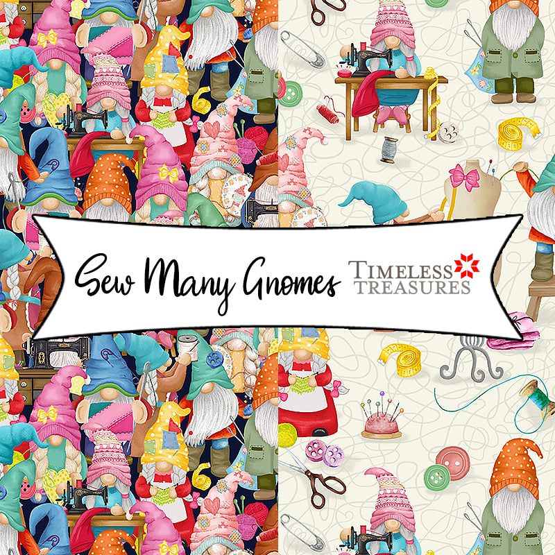 Sew Many Gnomes from Timeless Treasures Fabrics