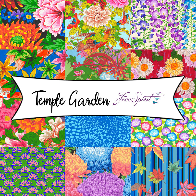 Temple Garden by Snow Leopard Designs for Free Spirit Fabrics