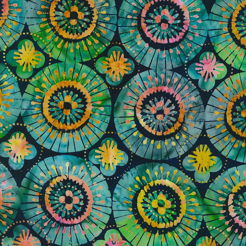 Retro Rainbow Batiks Sunburst Jewel Robert Kaufman Fort Worth