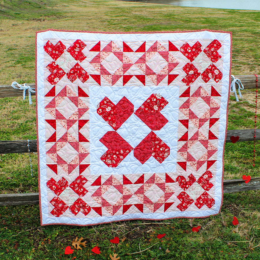 2024 Matters of the Heart Mystery Quilt Kit from Fort Worth Fabric Studio