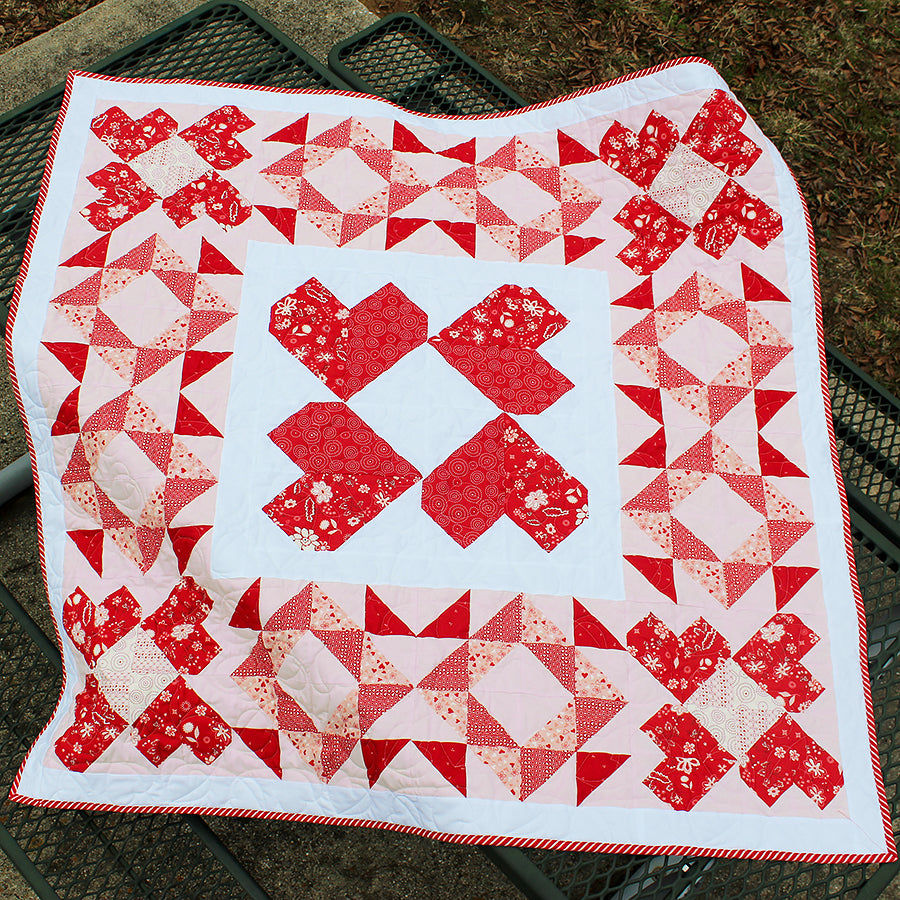 2024 Matters of the Heart Mystery Quilt Kit from Fort Worth Fabric Studio
