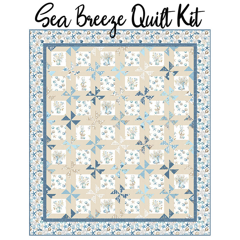 Sea Breeze Quilt Kit with Blue Escape Coastal from Riley Blake