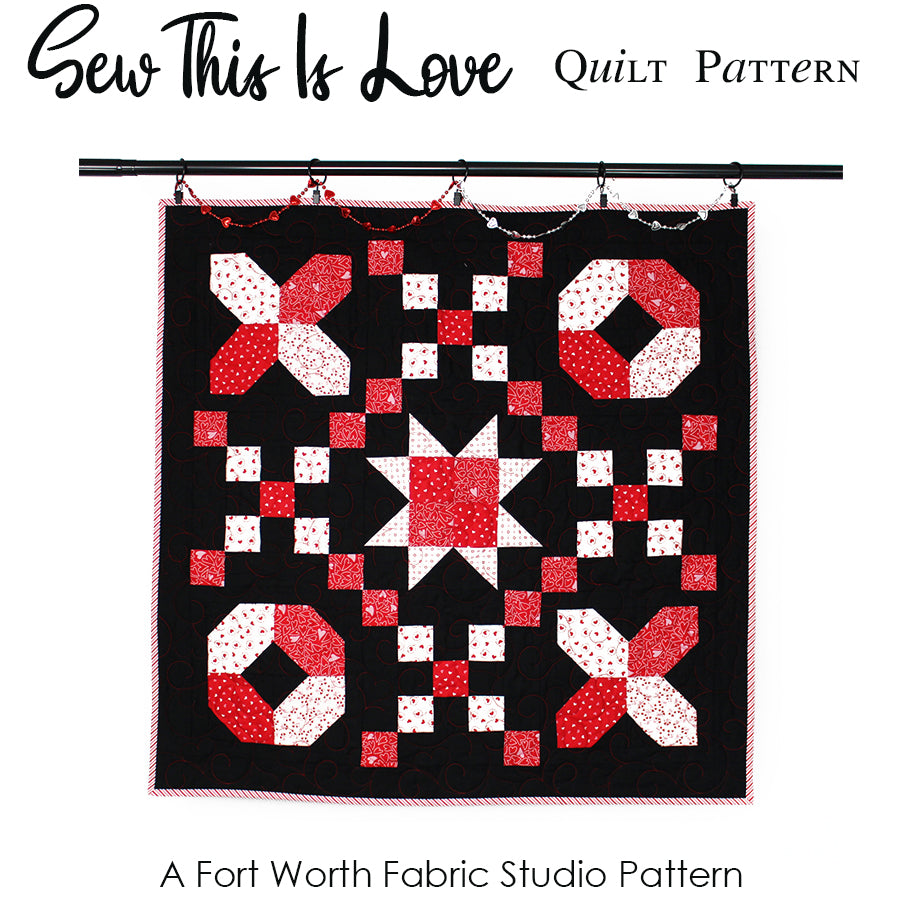 Sew This Is Love Table Topper Quilt Pattern PDF Download