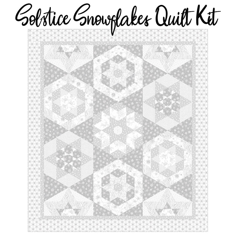 Solstice Snowflakes Quilt Kit with Winter Solstice from Northcott