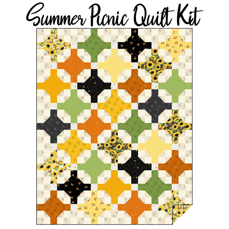Summer Picnic Quilt Kit with Sunflower Meadow from Andover