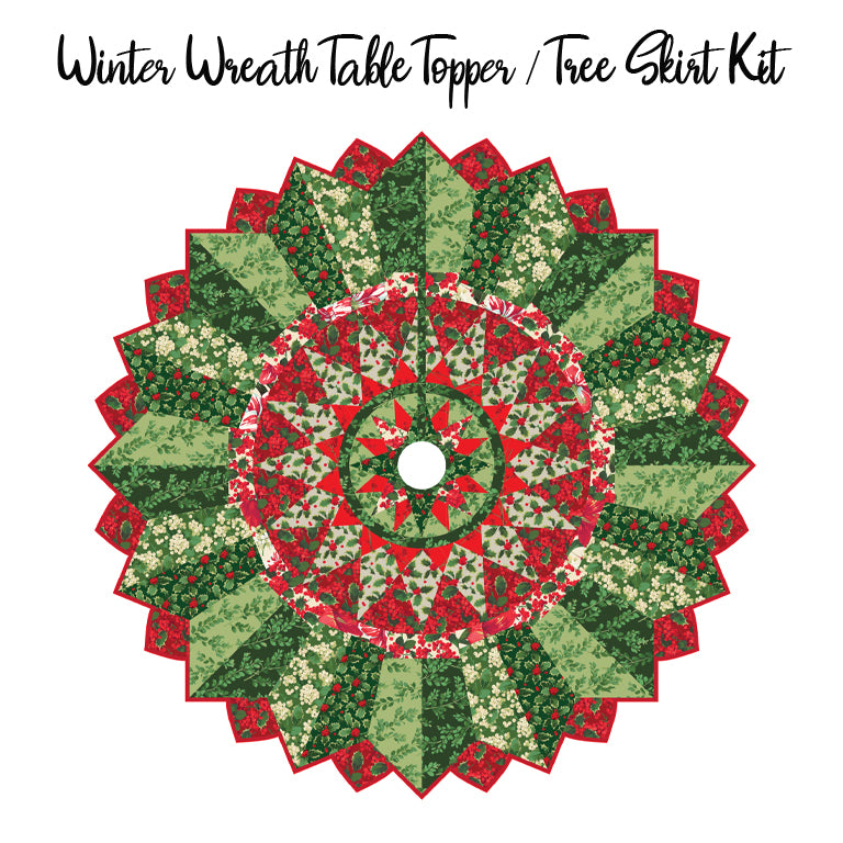 Winter Wreath Table Topper / Tree Skirt Kit with Winterberry from Free