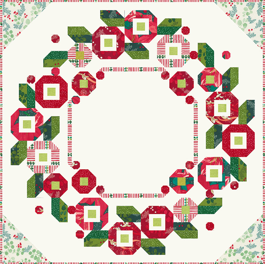 Little Posy Wreath Quilt Pattern by Robin Pickens Fort Worth Fabric