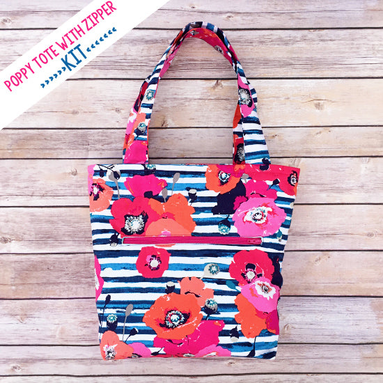 Poppy Tote with Zipper Pocket Sewing Pattern