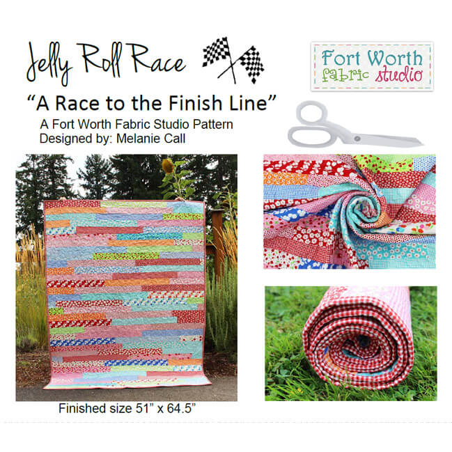 Jelly Roll Race to the Finish Line Quilt Pattern
