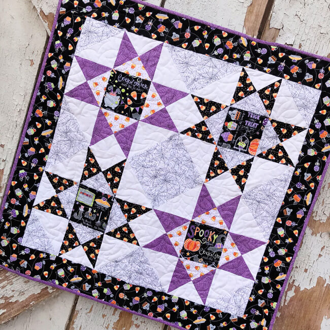 Spooky Stars Table Topper Quilt Pattern