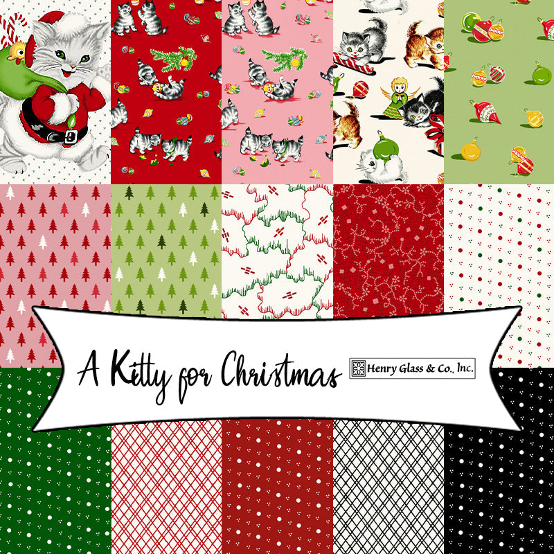 A Kitty for Christmas by Hannah West for Henry Glass Fabrics