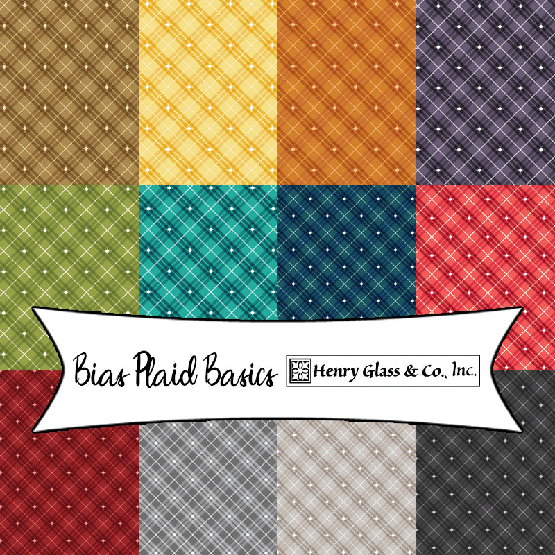 Bias Plaid Basics by Leanne Anderson for Henry Glass Fabrics
