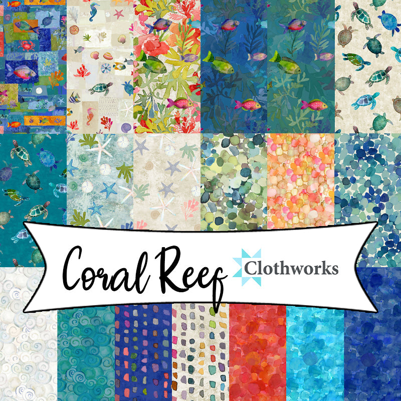 Coral Reef by Sue Zipkin for Clothworks Fabrics