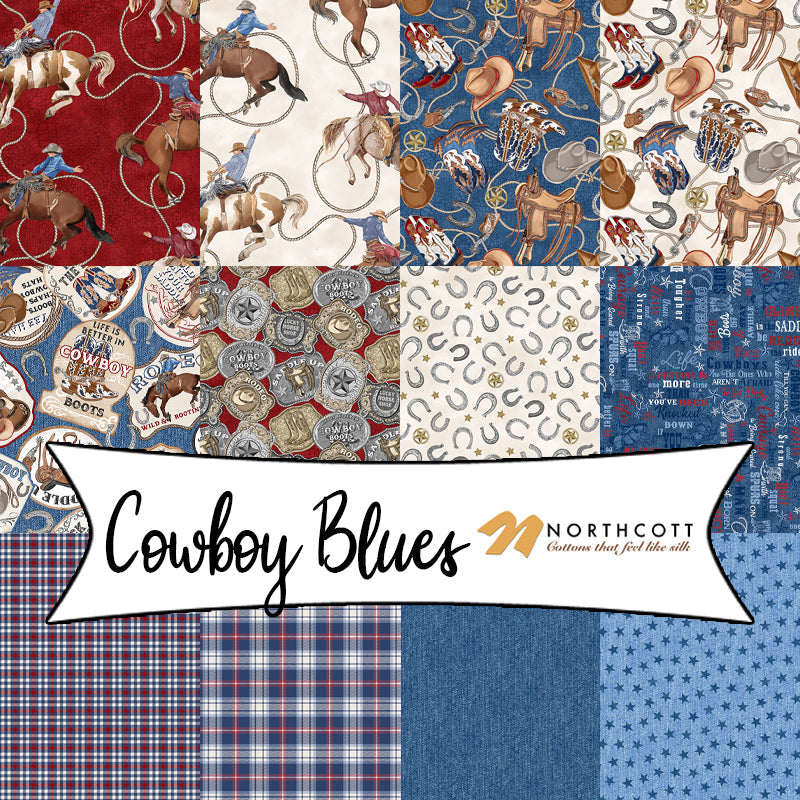 Cowboy Blues by Deborah Edwards for Northcott Fabrics