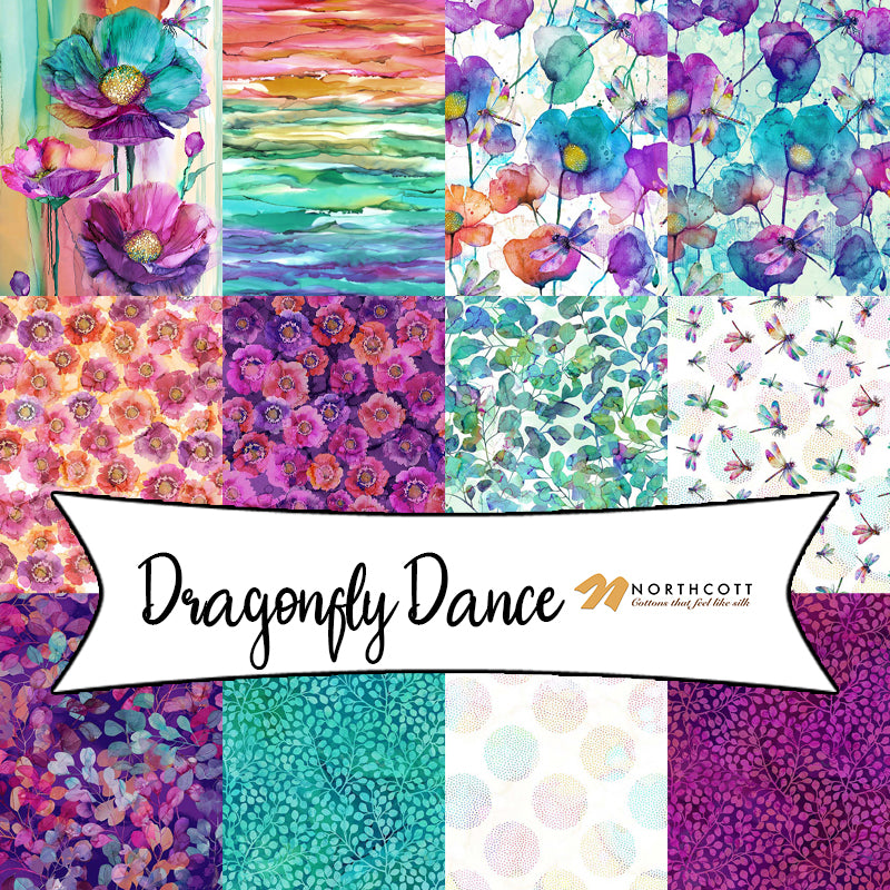 Dragonfly Dance by Deborah Edwards & Melanie Samra for Northcott Fabrics