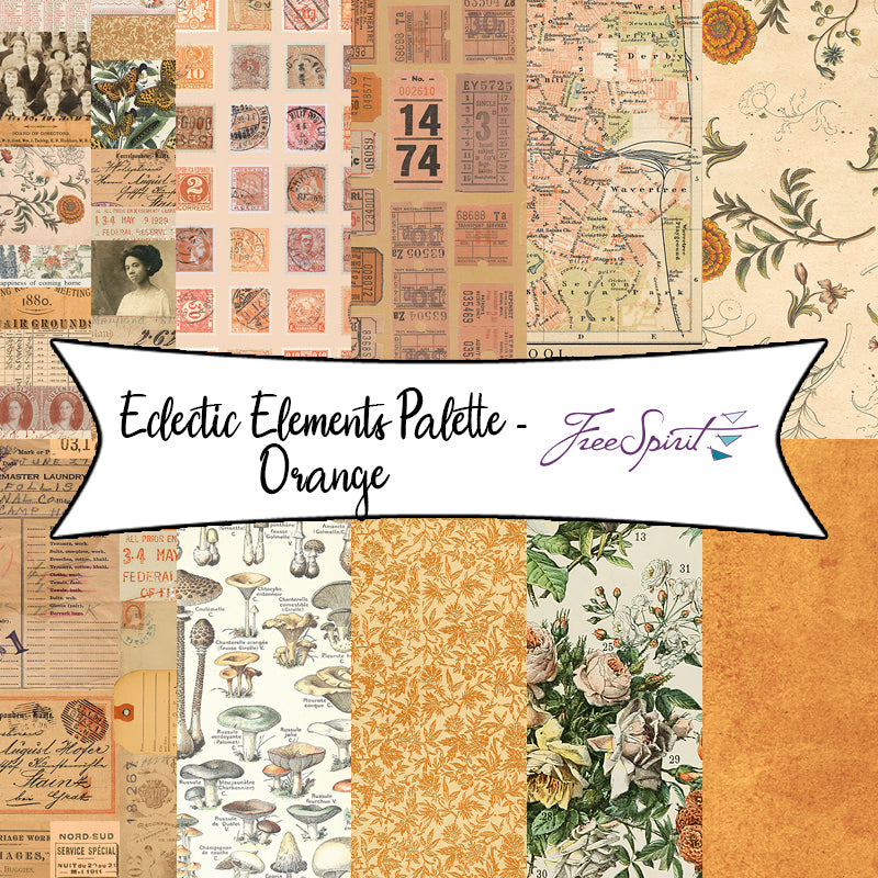 Eclectic Elements Palette - Orange by Tim Holtz for Free Spirit Fabrics