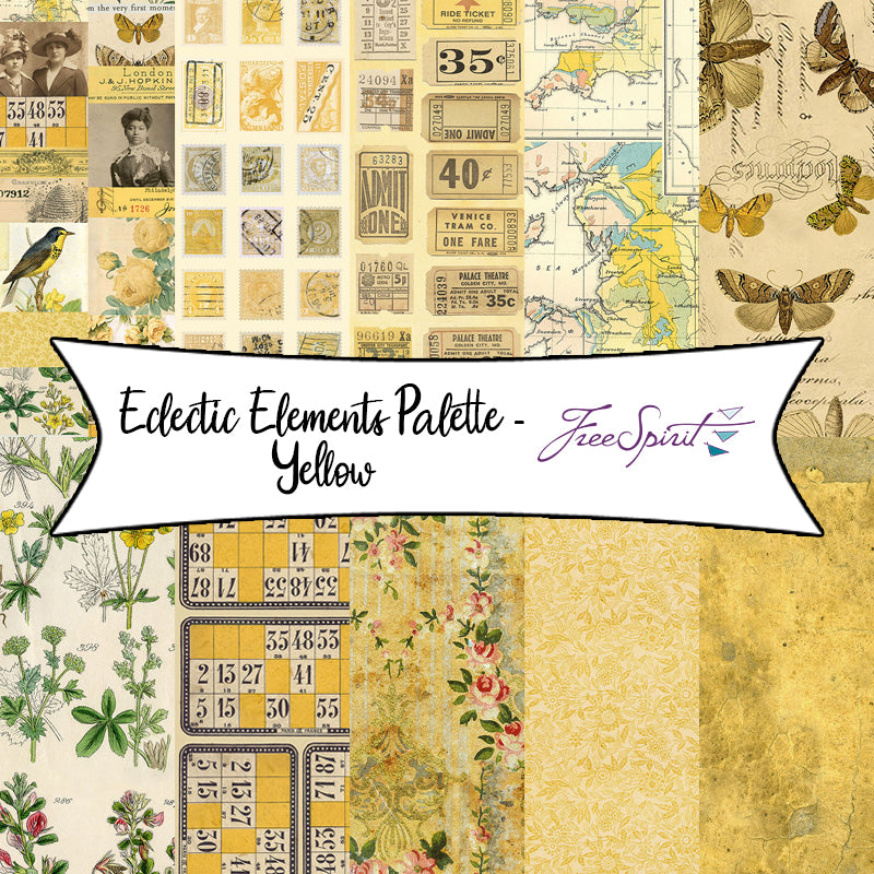 Eclectic Elements Palette - Yellow by Tim Holtz for Free Spirit Fabrics