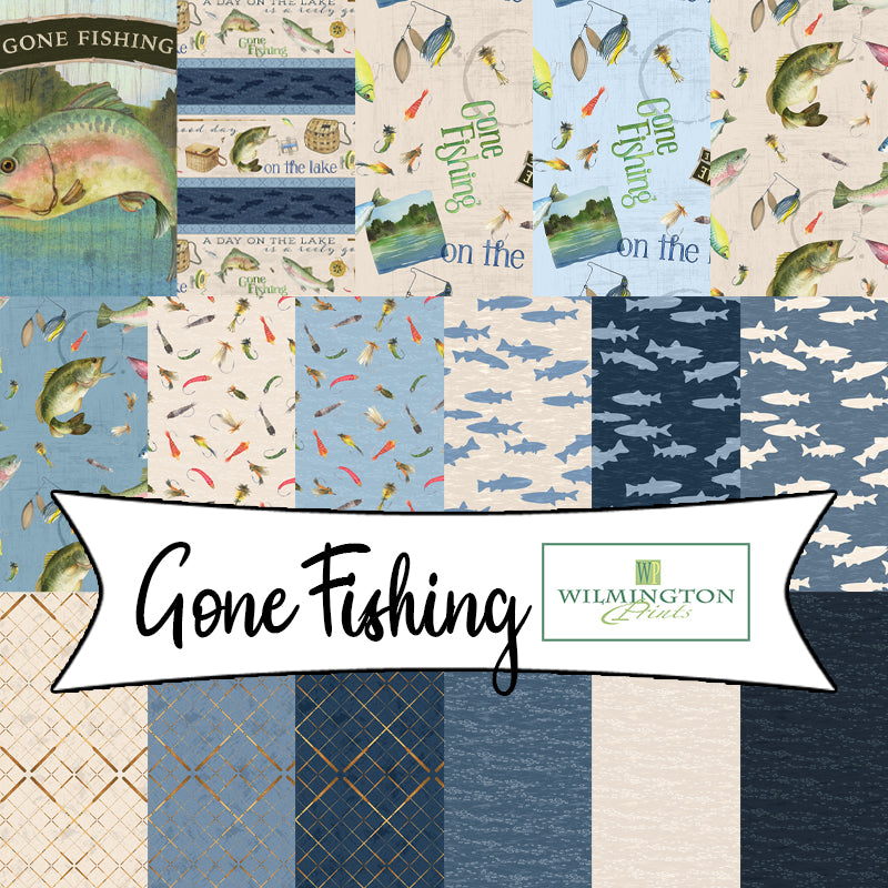 Gone Fishing by Holly Thomas Stein for Wilmington Prints