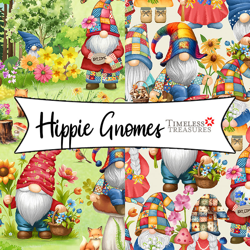 Hippie Gnomes from Timeless Treasures Fabrics