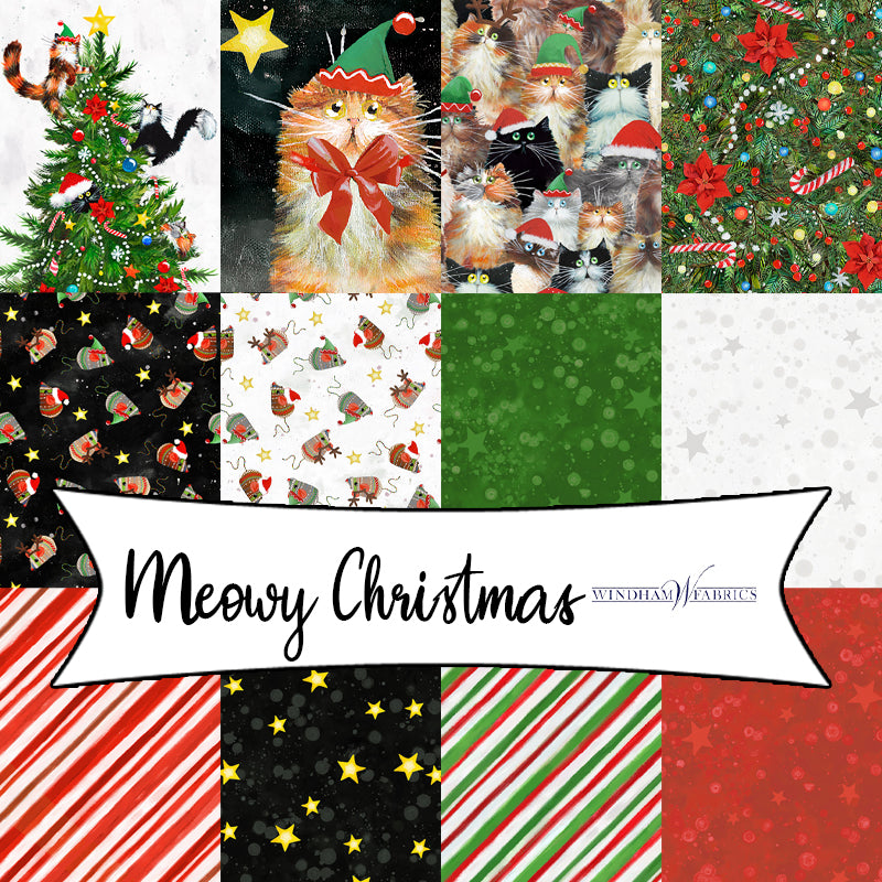 Meowy Christmas by Kim Haskins for Windham Fabrics