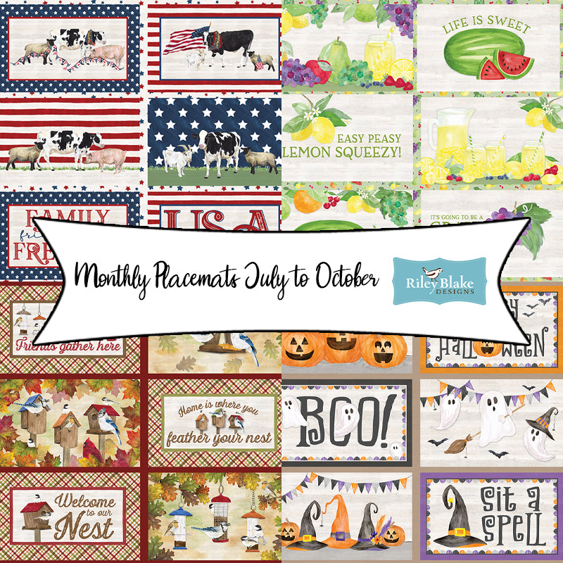 Monthly Placemats July to October by Tara Reed for Riley Blake Designs