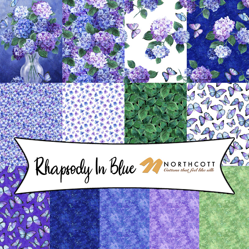 Rhapsody In Blue by Deborah Edwards for Northcott Fabrics