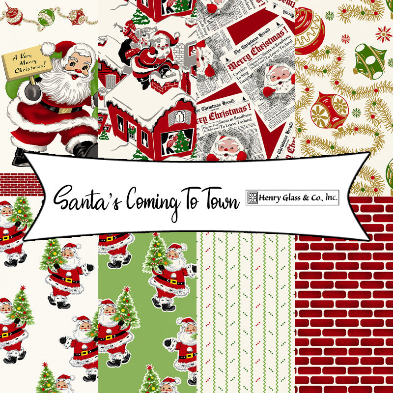 Santa's Coming To Town by Stacy West for Henry Glass Fabrics