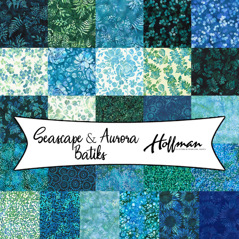 Seascape & Aurora Batiks from Hoffman Fabrics