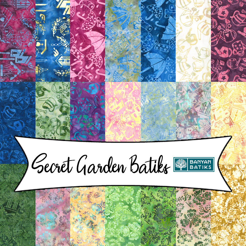 Secret Garden Batiks by Bound To Be Quilting for Banyan Batiks Studio