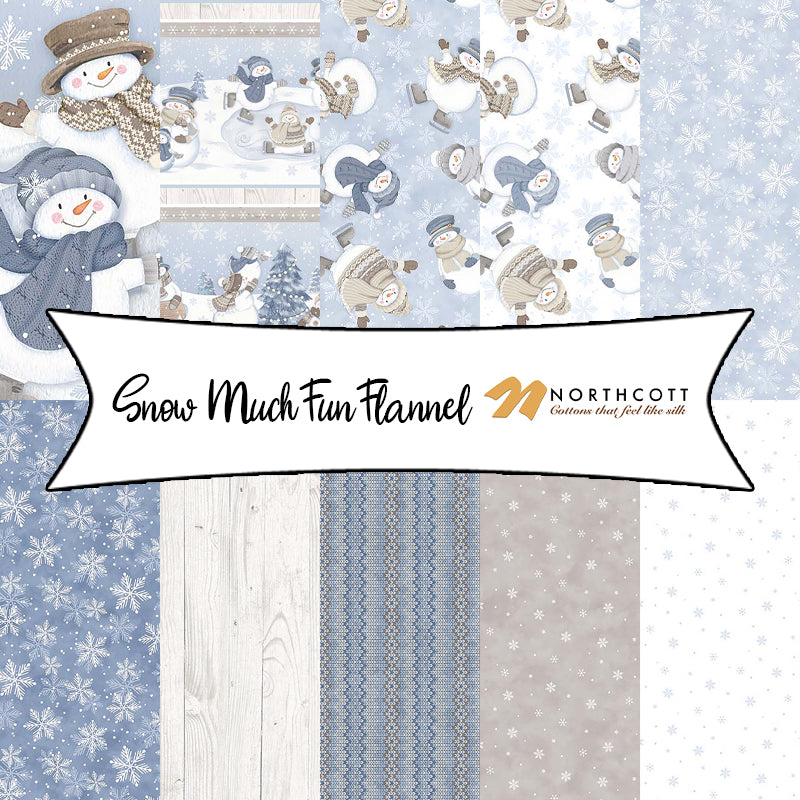 Snow Much Fun Flannel by Deborah Edwards for Northcott Fabrics