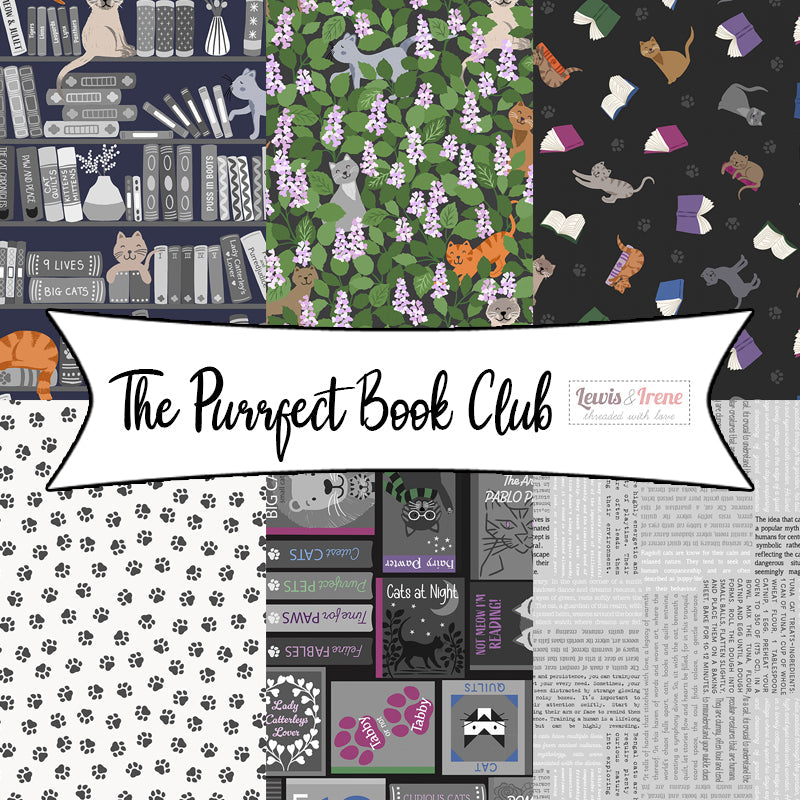 The Purrfect Book Club from Lewis & Irene Fabrics