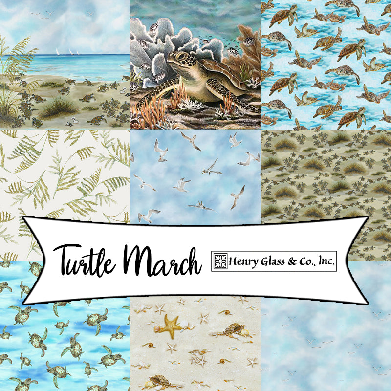 Turtle March by Lisa Marie Sparling for Henry Glass Fabrics