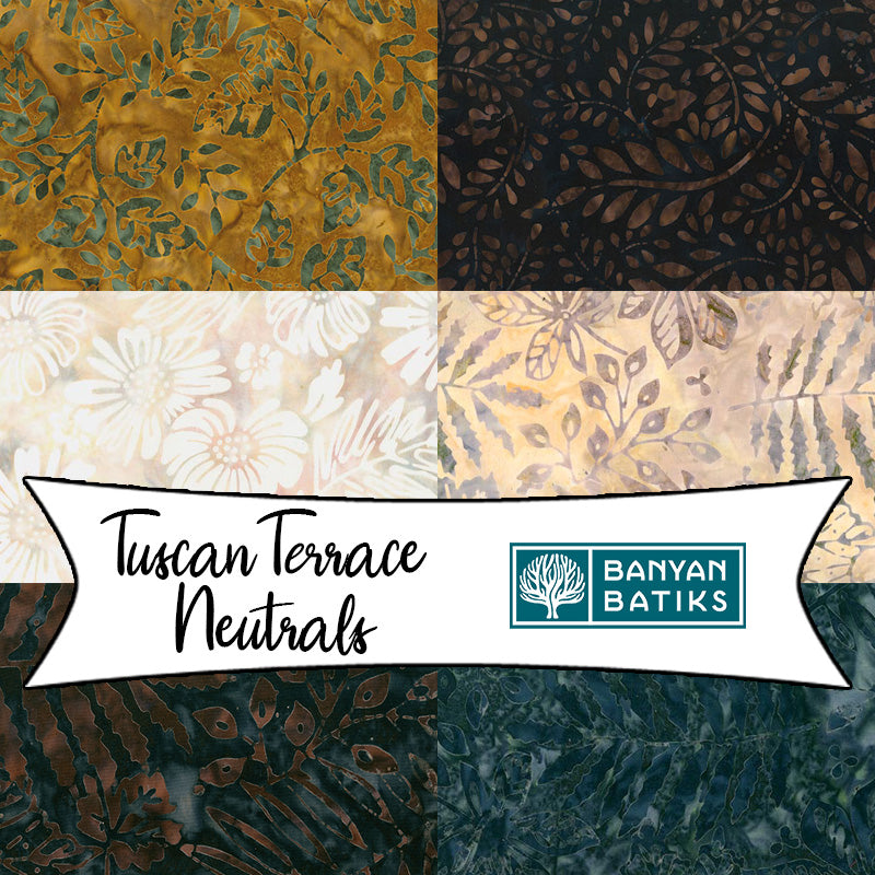 Tuscan Terrace Neutrals Batiks by Banyan Batiks Studio for Banyan Batiks