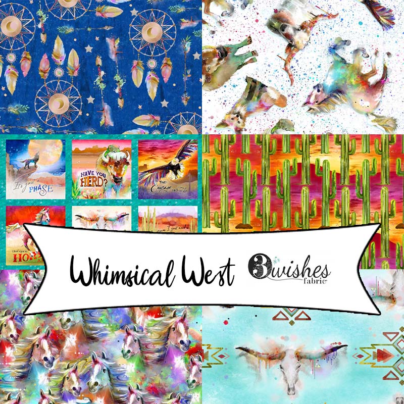 Whimsical West by Connie Haley for 3 Wishes Fabrics