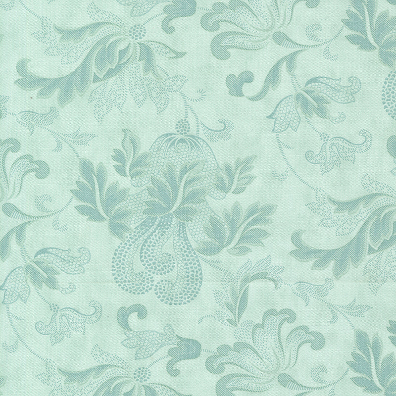 108" Wide Quilt Backing Collection for a Cause: Etchings Aqua