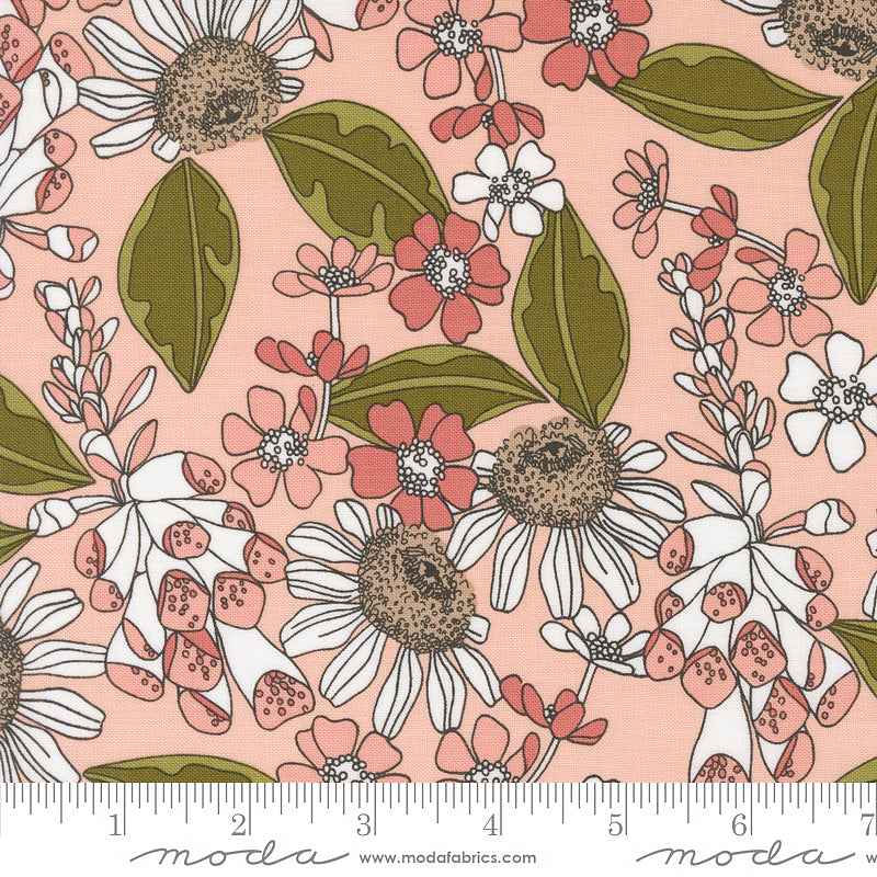 Moda Garden Bouquet Peony 1 Yard Cut