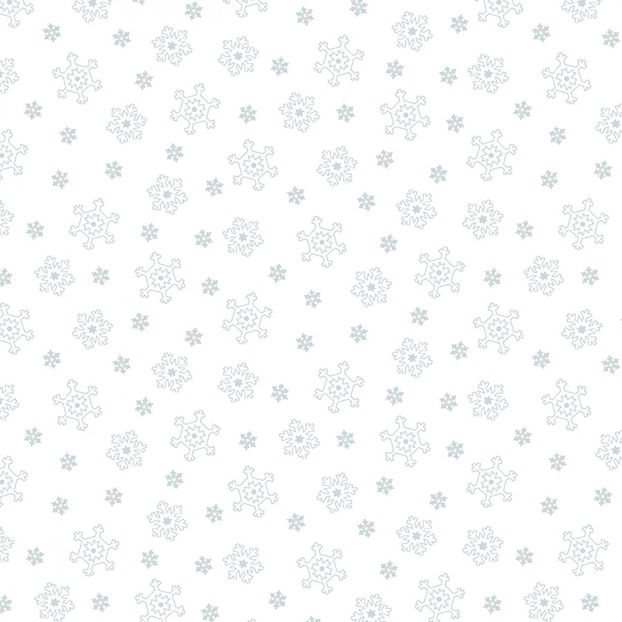 Quilter's Flour V Small Snowflakes White on White