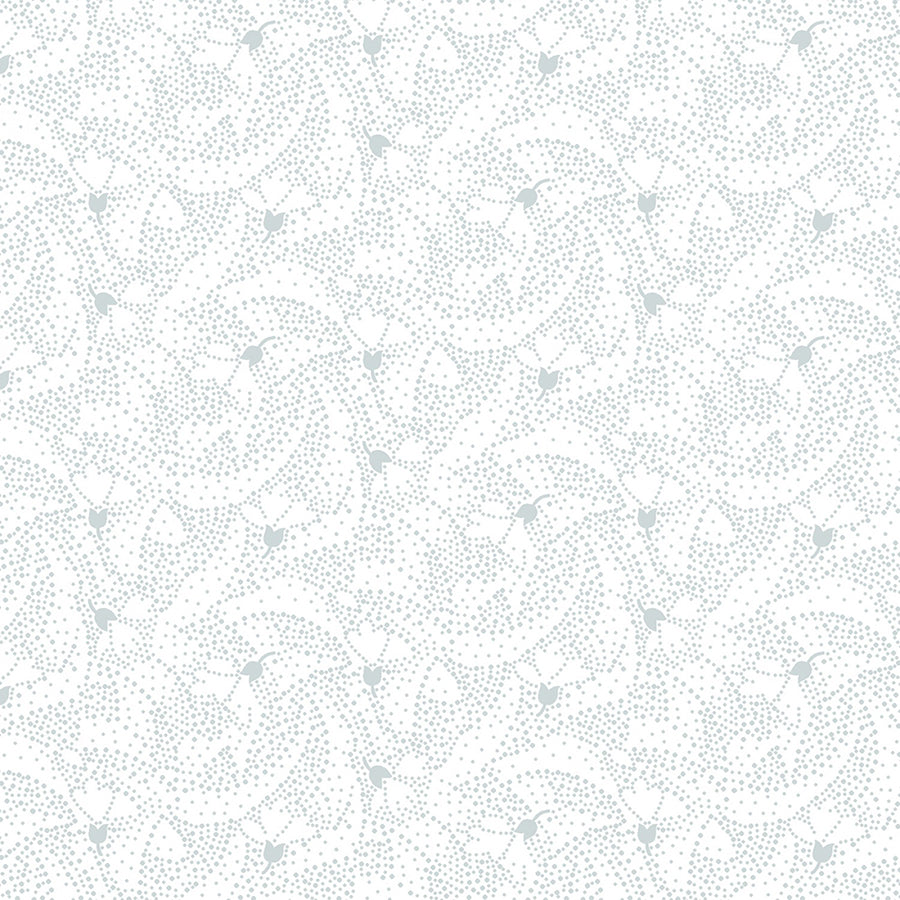 Quilter's Flour V Dotted Geo White on White
