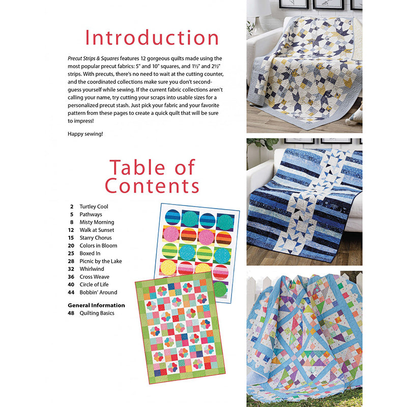 Precut Strips & Squares Quilt Pattern Book