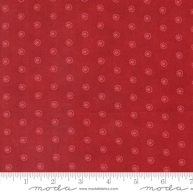 Moda Grand Haven Dotted Dots Crimson 1 Yard Cut
