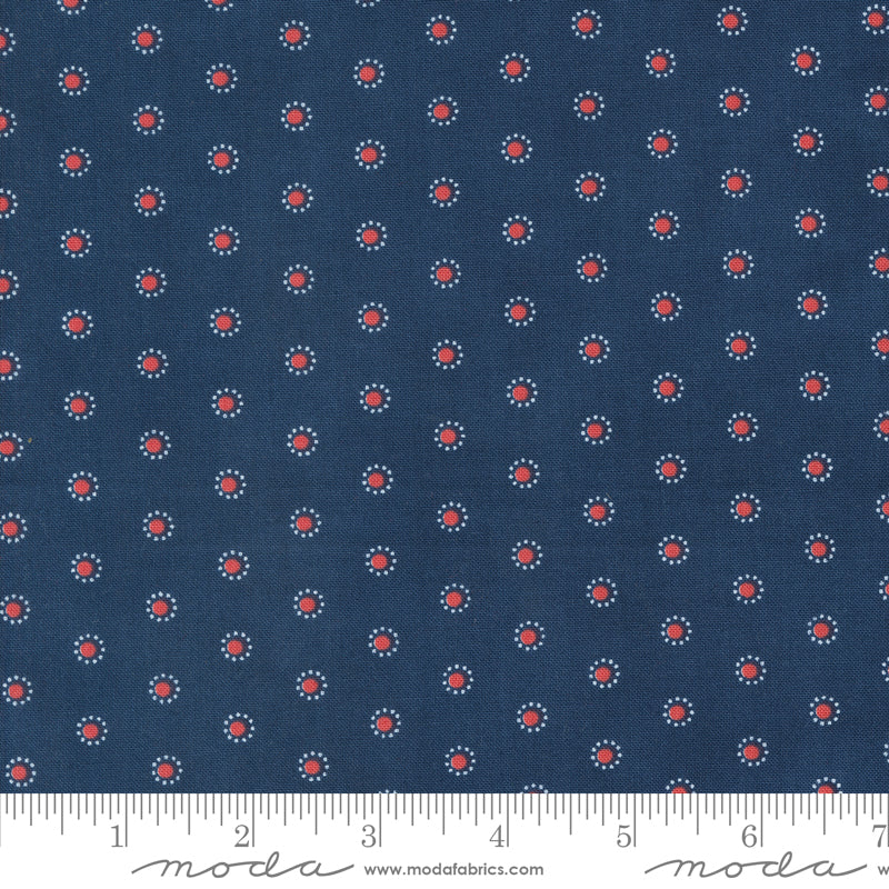 Moda Grand Haven Dotted Dots Navy 1 Yard Cut