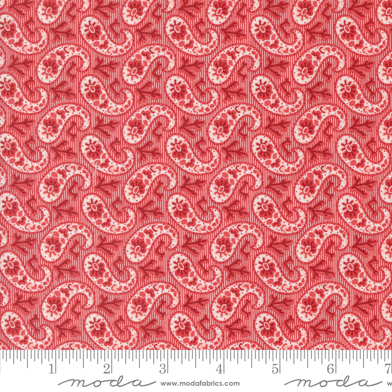 Moda Grand Haven Bandana Paisley Cherry 1 Yard Cut