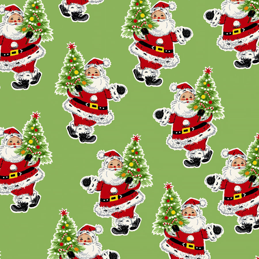 Santa's Coming To Town Small Santas Green